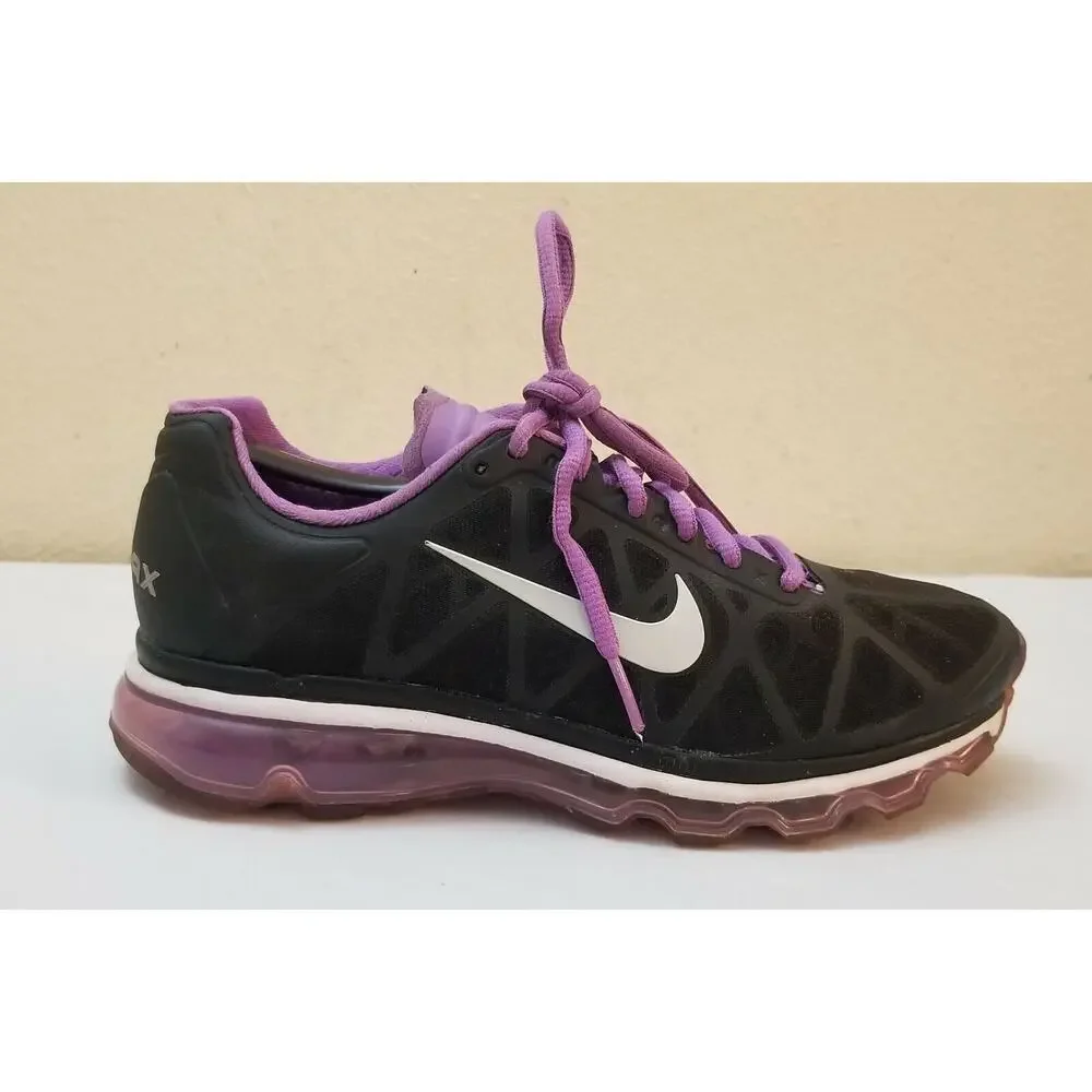 Nike Air Max 360 2011 Women Size 7.5 Running Shoes Black Purple White 429890-005
